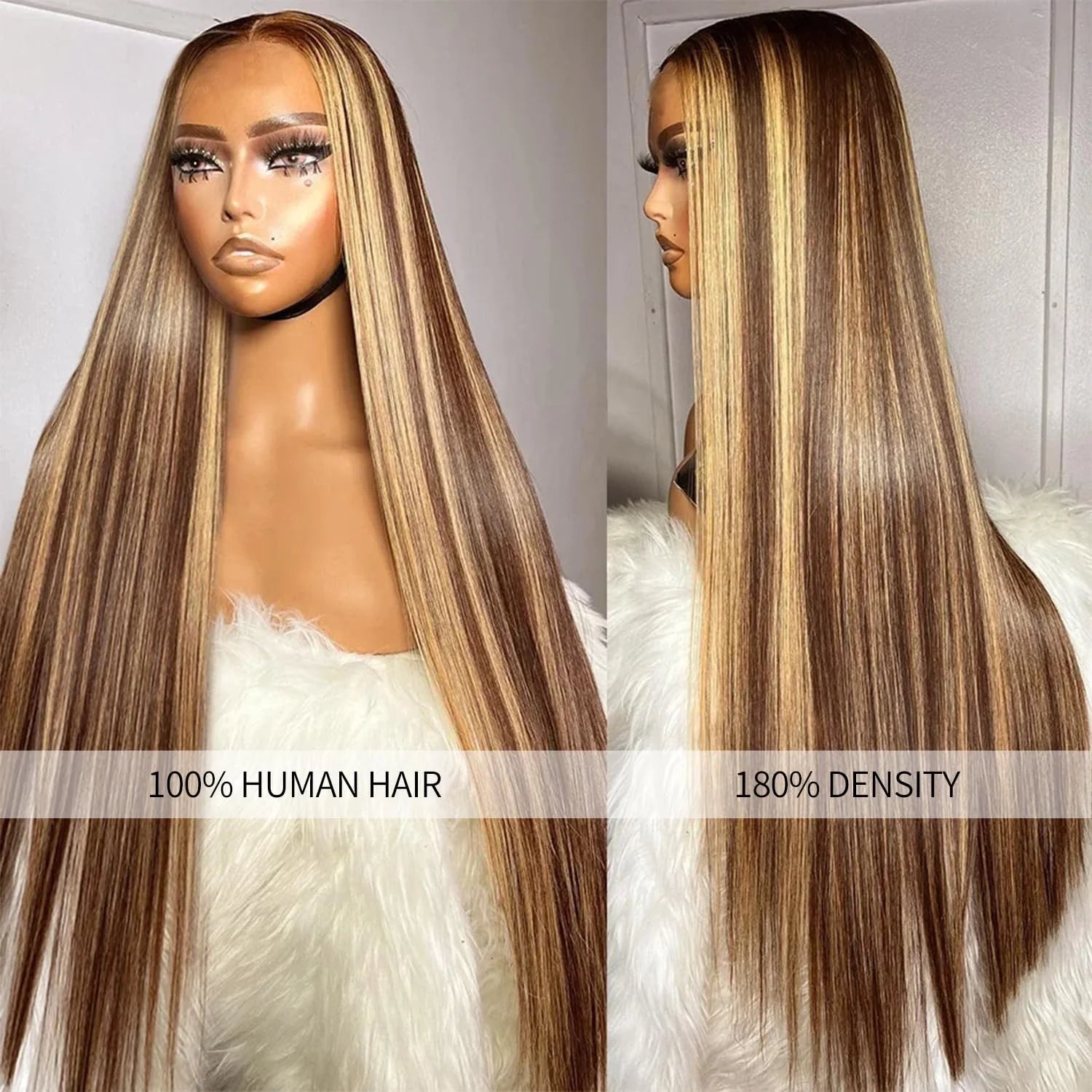 Highlight Glueless Wig Human Hair Ready To Wear And Go For Women 13x6 Hd Frontal Straight Honey Blonde Lace Front Wigs On Sale