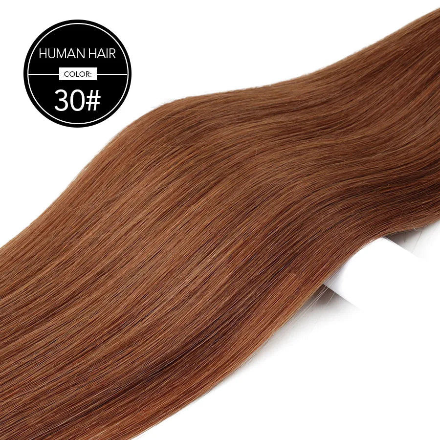 Majoki Tape In Hair Extensions Human Hair 20pcs/Pack European Remy Straight Invisible Tape Ins Adhensive Hair Extensions