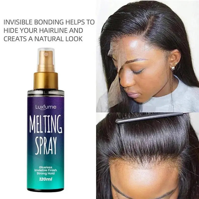 120ML Melting Spray For Lace Wigs Quick Drying Long Lasting Invisible Lace Natural Melting And Holding Mousse For lace Wig Spray