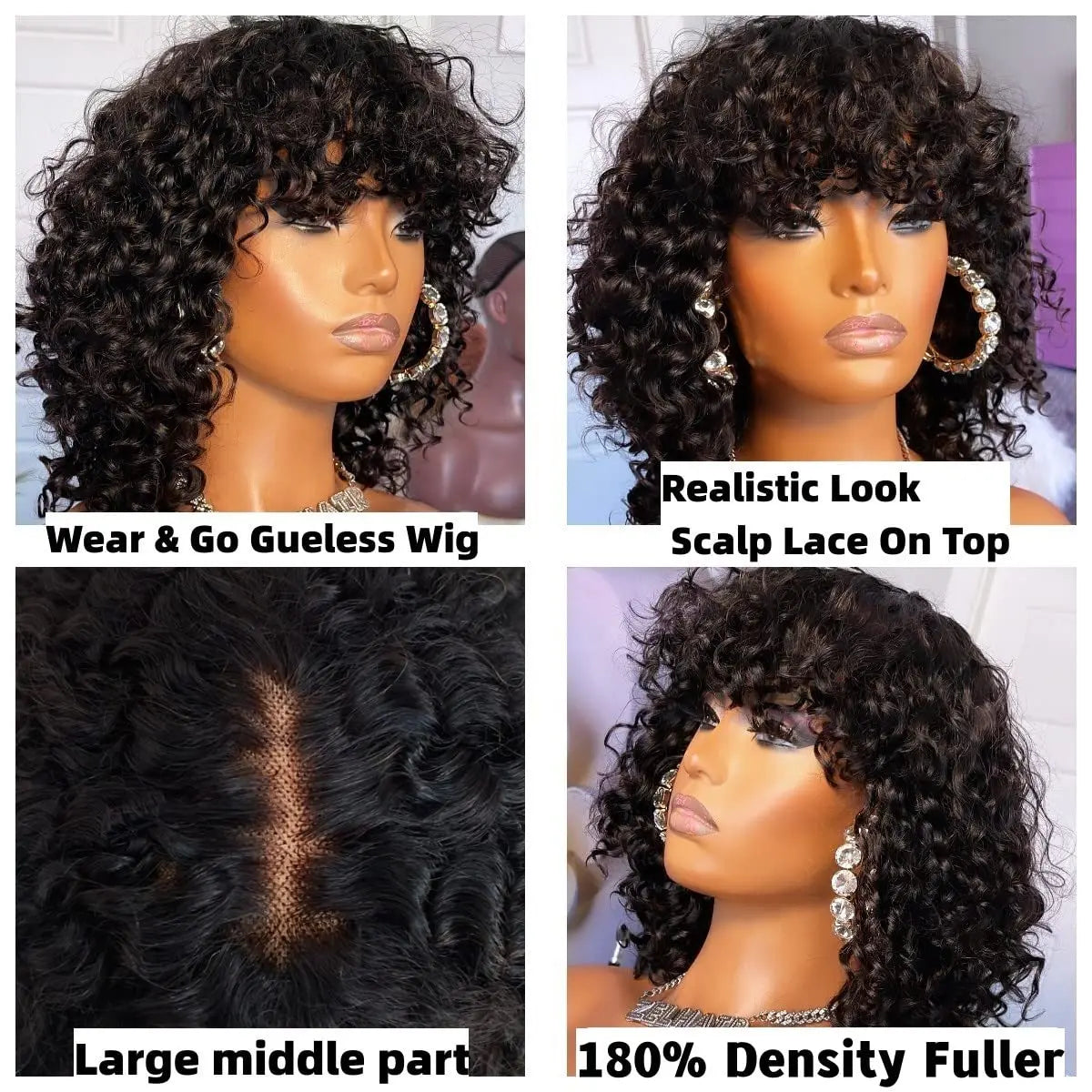 Sleek & Lightweight Brazilian Bob Wig with Bangs | Comfortable & Easy to Style