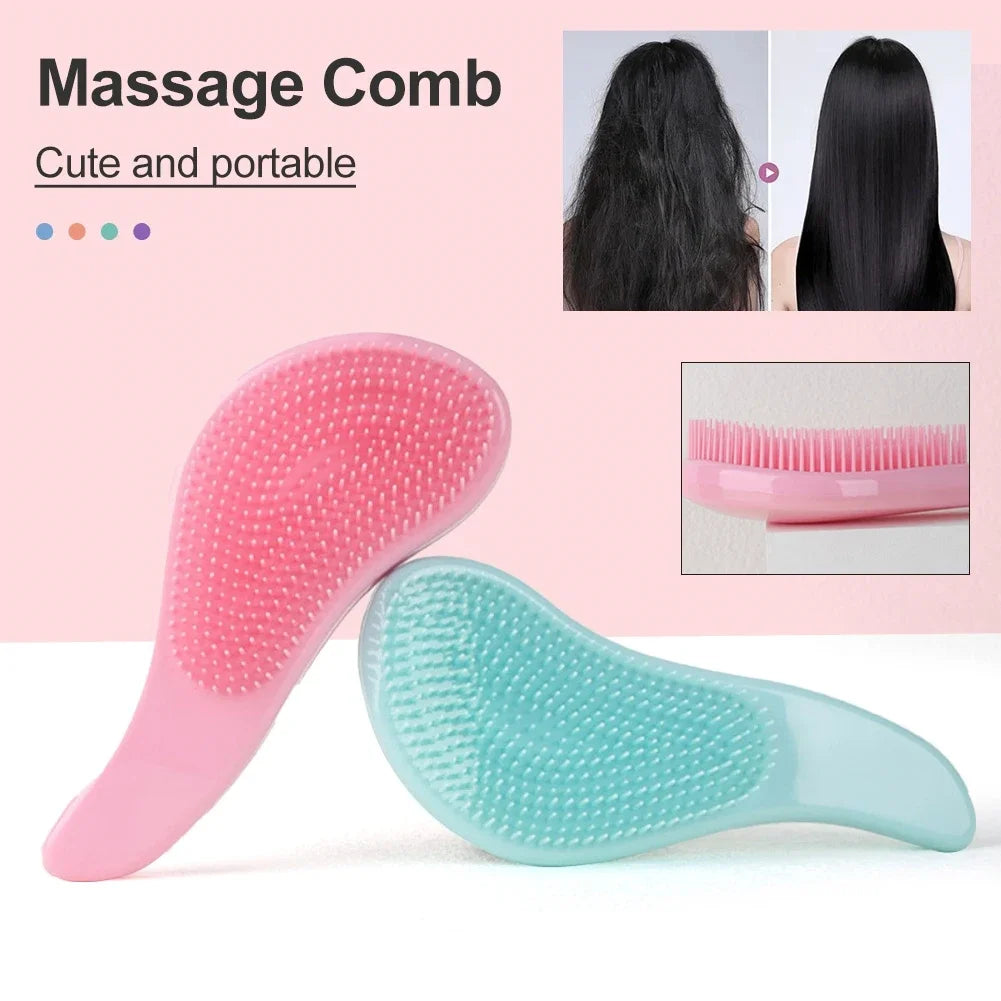 Magic Handle Hair Comb - Anti-Static Massage Hair Brush for Detangling and Hair Care - Salon Styling Tool