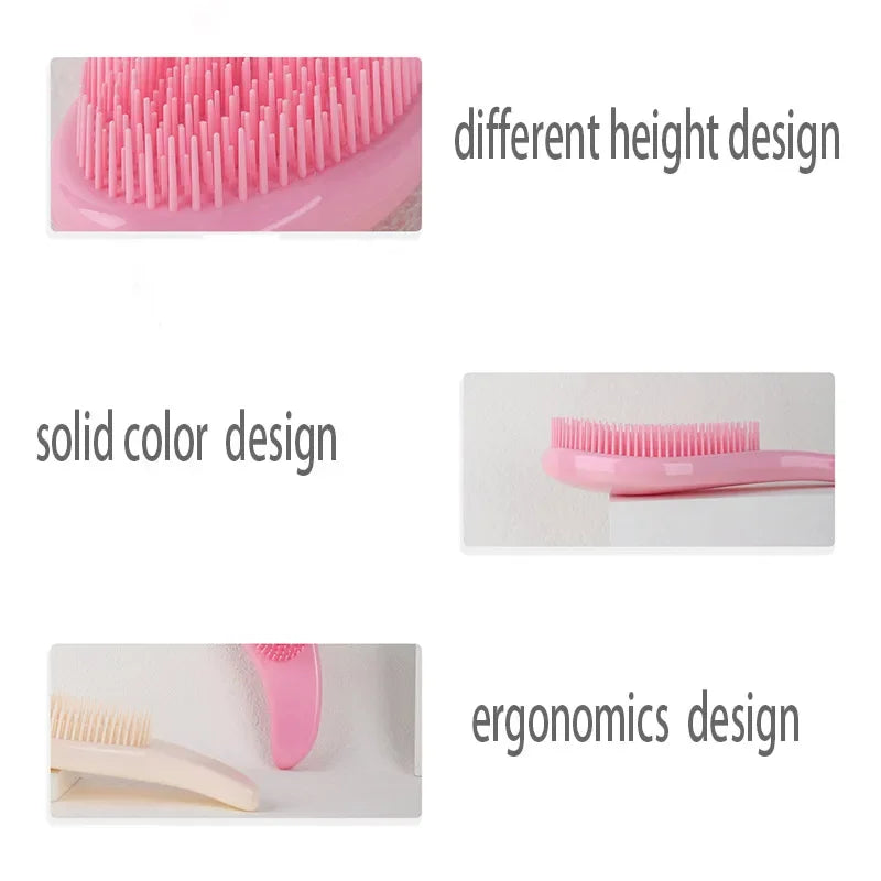 Magic Handle Hair Comb - Anti-Static Massage Hair Brush for Detangling and Hair Care - Salon Styling Tool