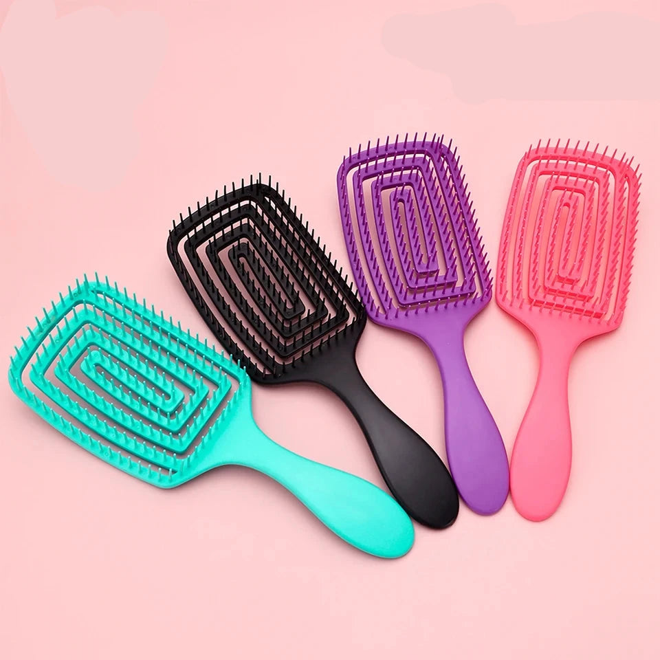 4 Colors Massage Hair Comb Salon Wet Hair Brush Women Hairdressing Styling Hair Tools Anti Static Detangling Hairbrush