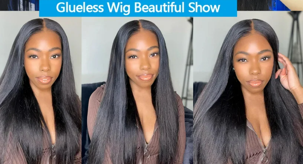 26 Inches Glueless Wigs Human Hair 4X4 Straight Lace Closure Wig Brazilian Glueless Wig Human Hair Ready To Wear For Black Women