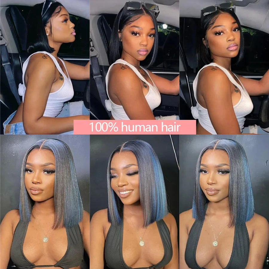 Ready To Wear Glueless Human Hair Wig Bob Wig Lace Closure Human Hair Wigs Glueless Wig Human Hair Ready To Go For Black Women